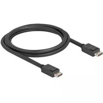 Delock - DisplayPort-kabel - DisplayPort (M) vergrendeld naar DisplayPort (M) vergrendeld - DisplayPort 2.1 - 1,8 m - ondersteunt 16K 60 Hz (15.360 x 8640), tot 80 Gbps gegevensoverdracht