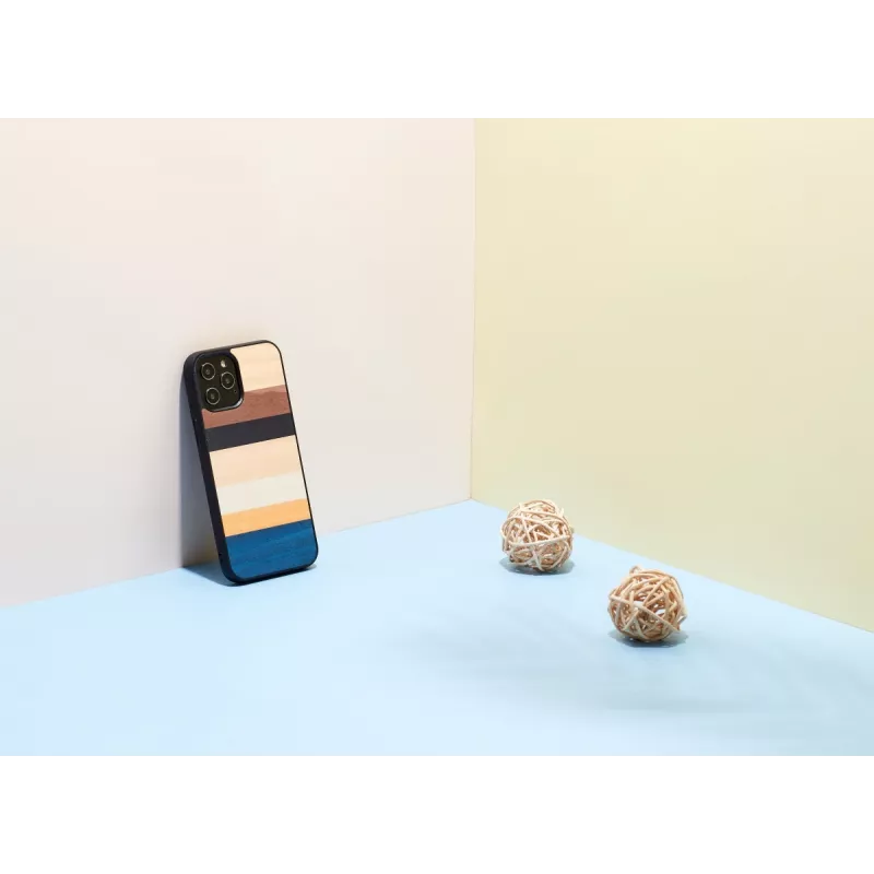 Beschermhoes Man and Wood voor iPhone 12 Pro Max, zwart