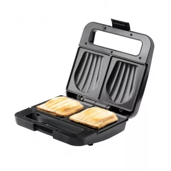 Toaster Adler AD 3079 — enkel antiaanbakplaat, 750 W, zwart, verticale opberging