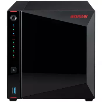 ASUSTOR Nimbustor 4 AS5304T - NAS-server - 4 bays - SATA 6Gb/s - RAID 0, 1, 5, 6, 10, JBOD - RAM 4GB - 2,5 Gigabit Ethernet - iSCSI-ondersteuning (90-AS5304T00-MD30)