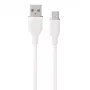 Siliconen kabel USB Type-A - Type-C (wit, 3 m)