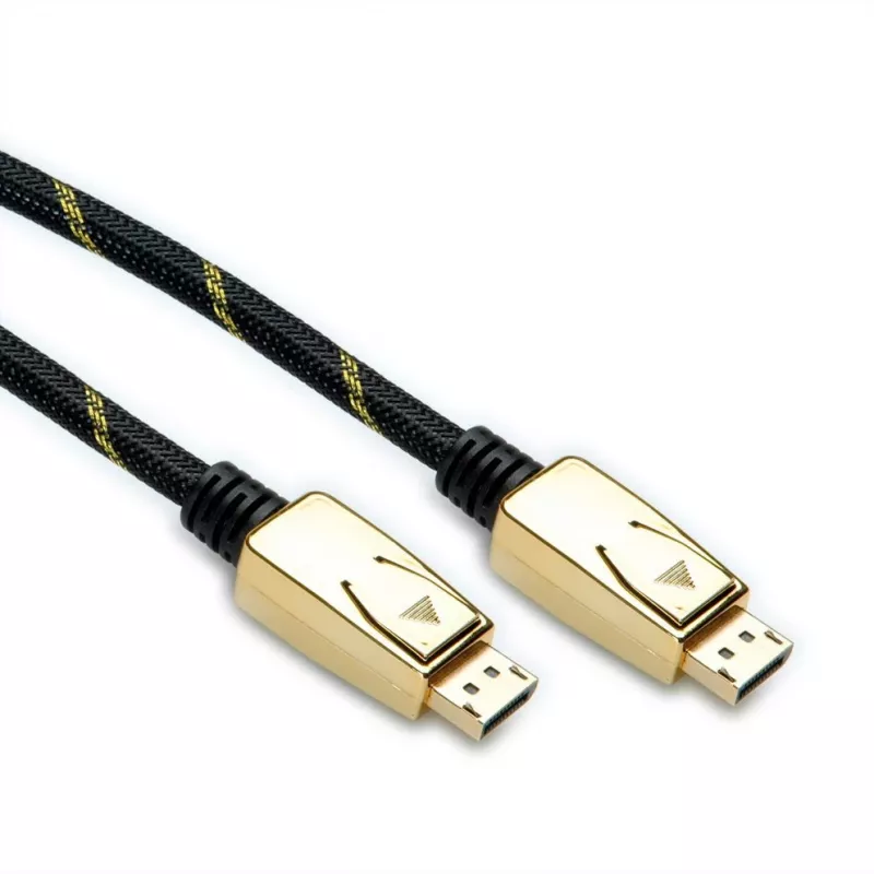 ROLINE 11.04.5920 DisplayPort-kabel 1 m zwart - goud (11.04.5920)