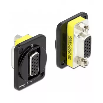 VGA-adapter DELOCK 86792 – 15-pins bus naar 15-pins bus, zwart