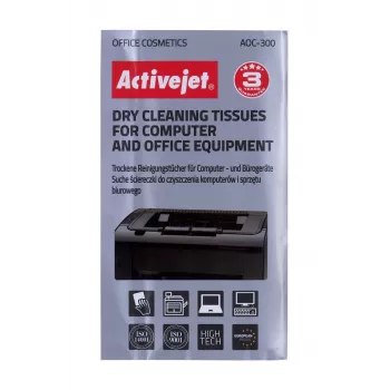 ActiveJet AOC-300 droge reinigingsdoekjes voor apparatuur — wit, universeel, 24 stuks
