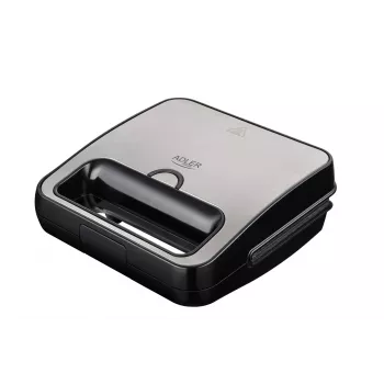 Toaster Adler AD 3079 — enkel antiaanbakplaat, 750 W, zwart, verticale opberging