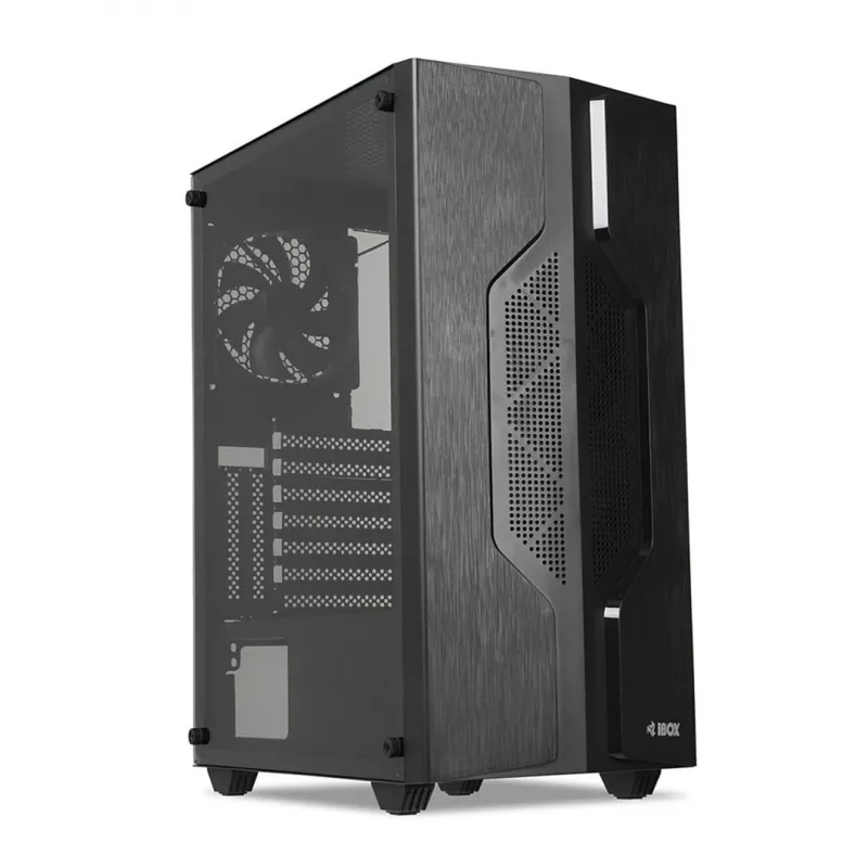 iBox CETUS 908 midi tower zwart