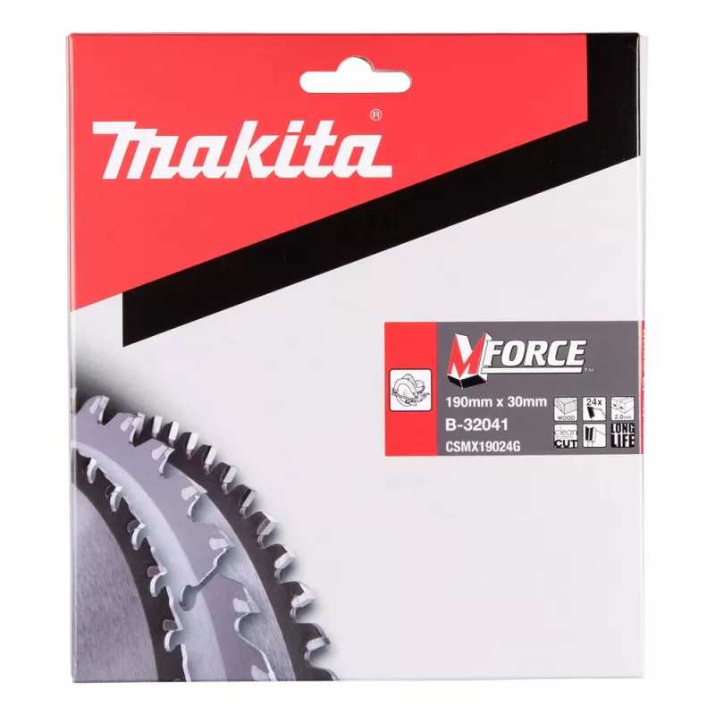 MAKITA CIRKELZAAGBLAD 190x30x24Z M-FORCE HOUT