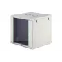 Wandmontagerack DIGITUS Dynamic-N 12U 600x600 mm IP20, slot met sleutel, kabelmanagement, ongemonteerd