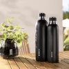 Brita sodaTRIO 1046734 carbonatorfles, roestvrij staal, 1 l, zwart