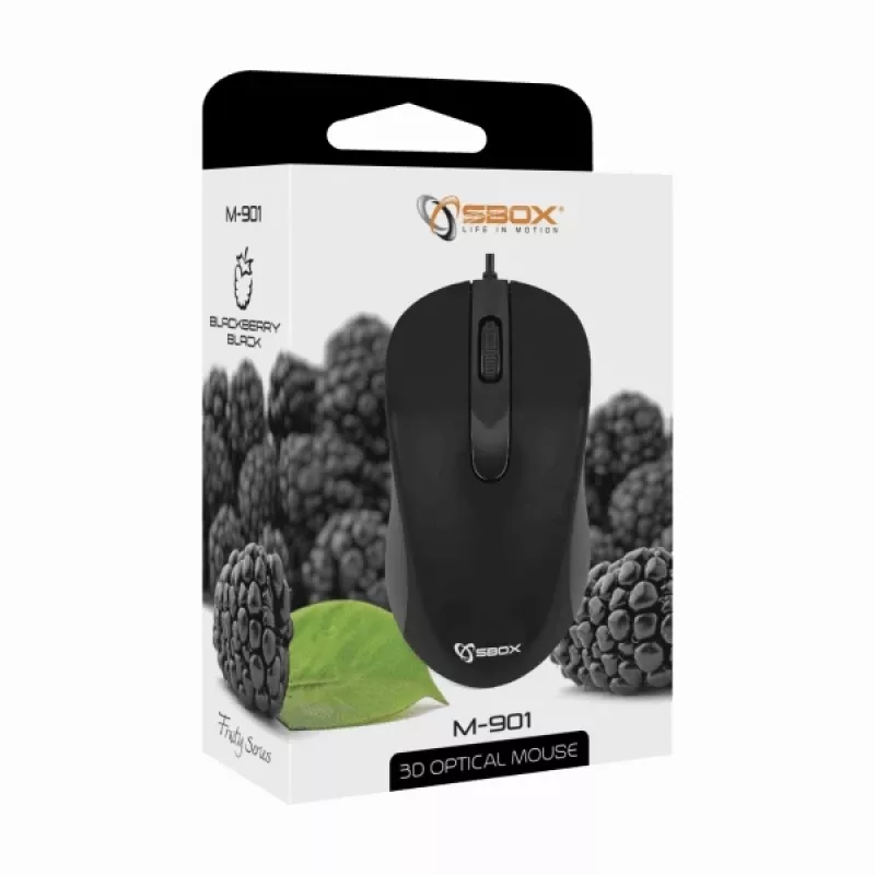 Sbox M-901 optische muis zwart
