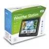 Hygrometer thermometer GreenBlue GB540 — indoor 0–50°C / outdoor -20–65°C, DCF-klok, buitensensor 60 m, zwart