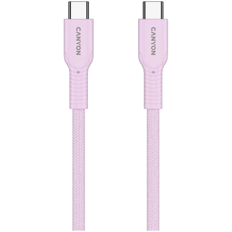 CANYON kabel OnWire 60CL C-C 60W COLOR gevlochten 1m roze