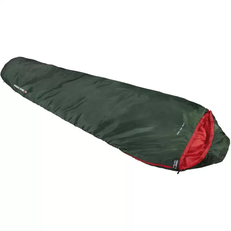 High Peak Lite Pak 1200 mumienslaapzak polyester groen, rood 23263