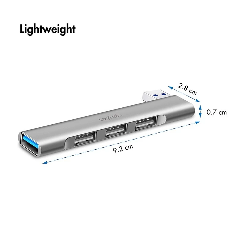 LogiLink USB 3.2 Gen1 hub 4-poorts USB-A 1x USB3.0 AF 3x USB2.0 AF UA0436