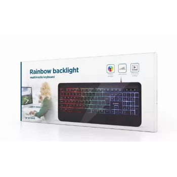 TOETSENBORD MULTIMEDIA USB ENG/ZWART KB-UML-03 GEMBIRD
