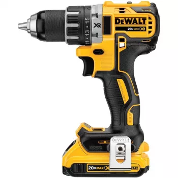 Accuschroefmachine DeWalt DCD791D2-QW, 18V Li-Ion, 2×2Ah accu's, snelspanboorkop 13 mm, 70 Nm, 1,5 kg