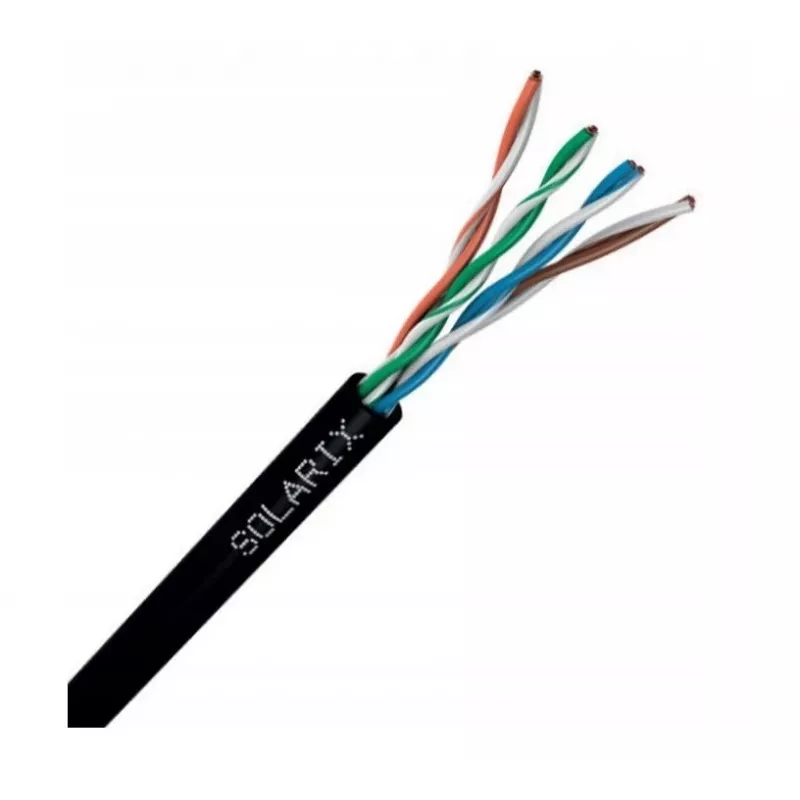 Netwerkkabel Solarix SXKD-5E-UTP-PE UTP CAT5E 305m zwart