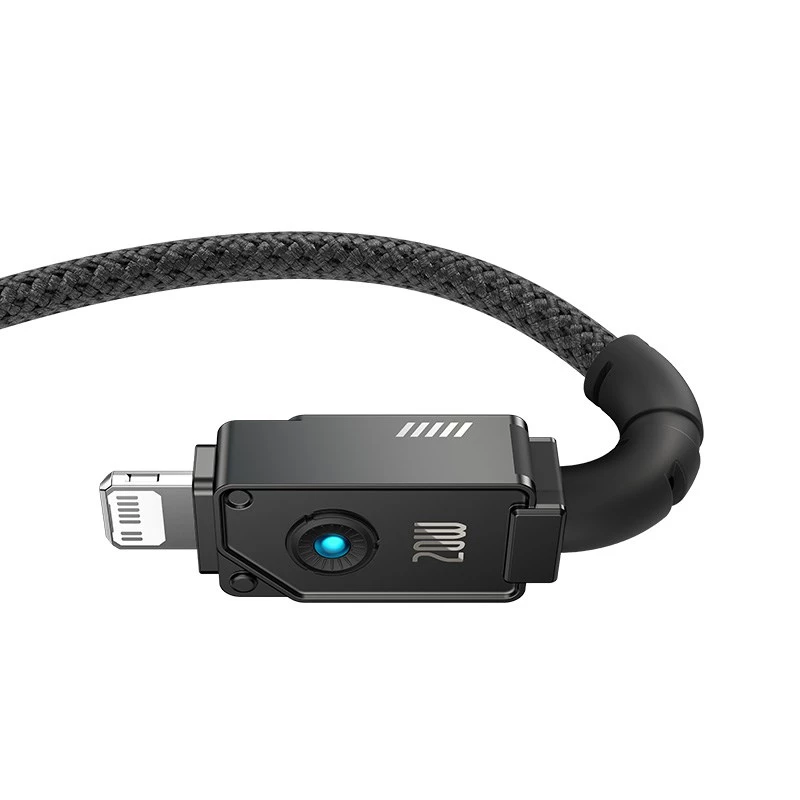 Baseus Unbreakable USB-C-naar-iP-kabel 2 m 20 W zwart