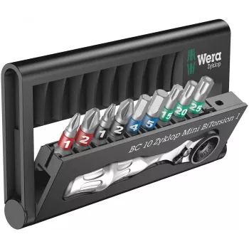 Wera Bit-Check 10 Zyklop Mini BiTorsion 1 set 10-delige 7,6 x 2,5 x 12,7 cm