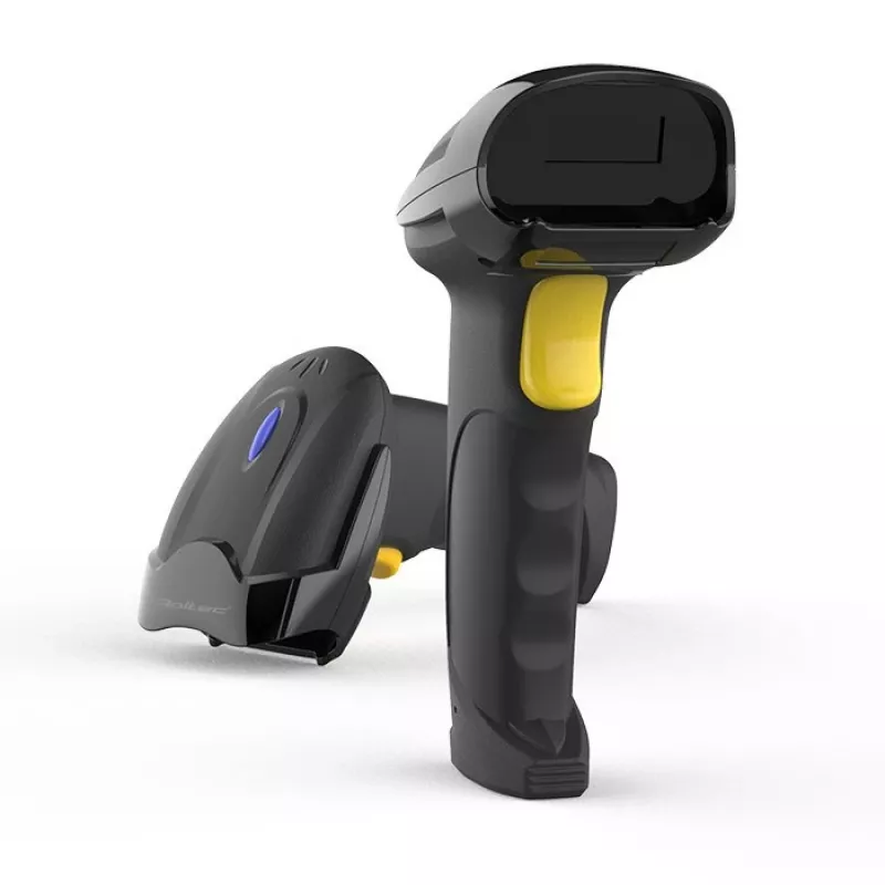Draadloze barcodescanner QOLTEC 50856 – 1D- & 2D-draadloos handapparaat, USB-interface, ABS-behuizing, 170×62×100 mm, 203 g