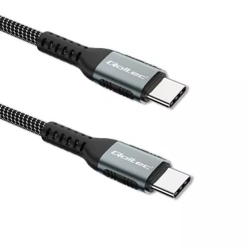 USB-kabel Qoltec 52358 1,5 m USB-C zwart USB 2.0 0,48 Gbit/s