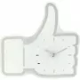 NeXtime klok 5185wi Mini Thumbs Up, 20,5x21 cm, wand, wit/zilver