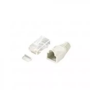 Equip Cat.6 RJ45-stekkerset, RJ-45, transparant, wit, Cat6, goud, 170 g, 11,7 mm