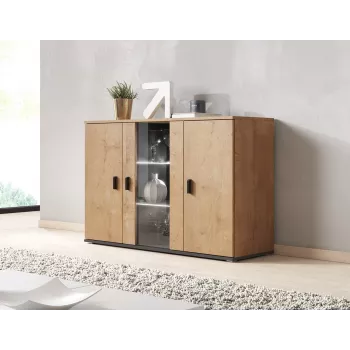 Cama sideboard 120 cm SOHO S7 lefkas eiken/zwart