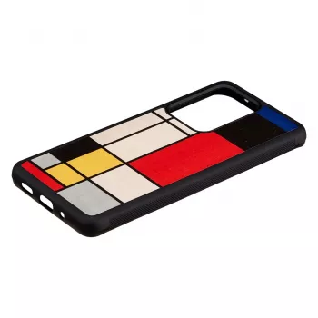 Telefoonhoesje Man and Wood voor Galaxy S20 Ultra — hout zwart beschermhoesje