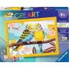 CreArt - kleurrijke grasparkieten, schilderen
