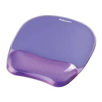 Muismat Fellowes Crystals Gel met gel-handpolssteun, paars, 202×230 mm, 32 mm dikte