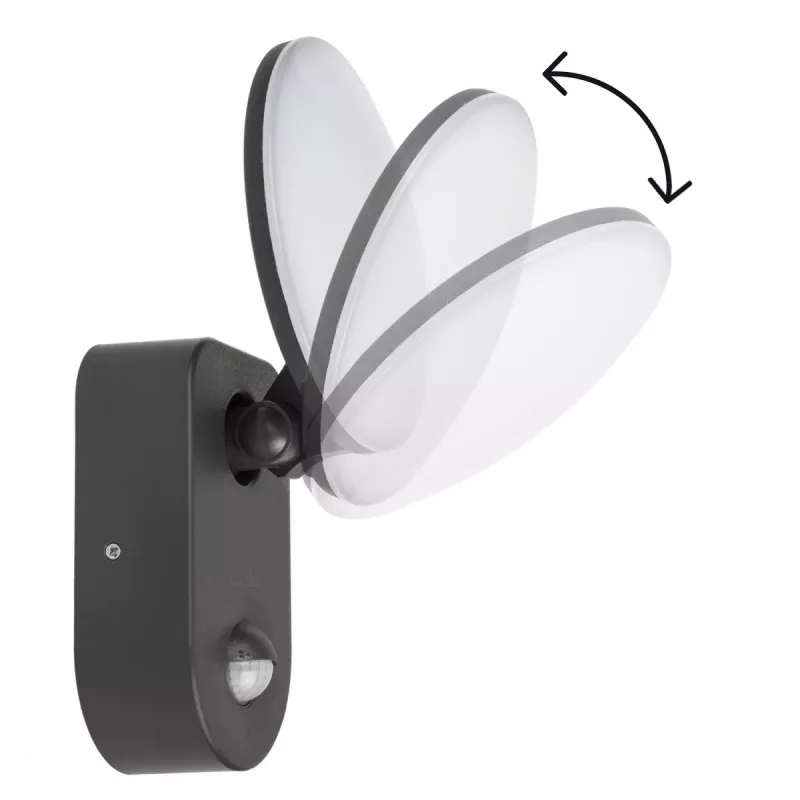 MACLEAN MCE367 wandlamp LED met PIR-sensor, buiten-wandlamp met bewegingsmelder