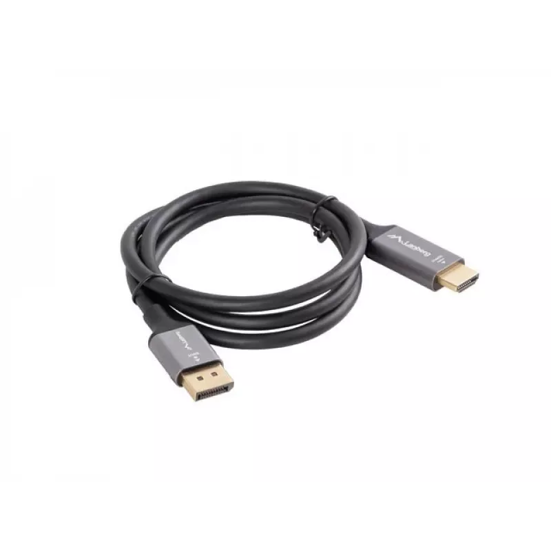 Displayport(M)-HDMI(M) kabel 1 m 4K zwart en zilver