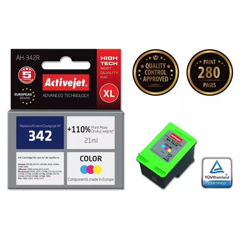 Activejet AH-342R inkt (vervanger voor HP 342 C9361EE; Premium; 21 ml; kleur)