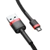 Micro-USB-kabel Baseus Cafule 1,5A 2m (rood & zwart)