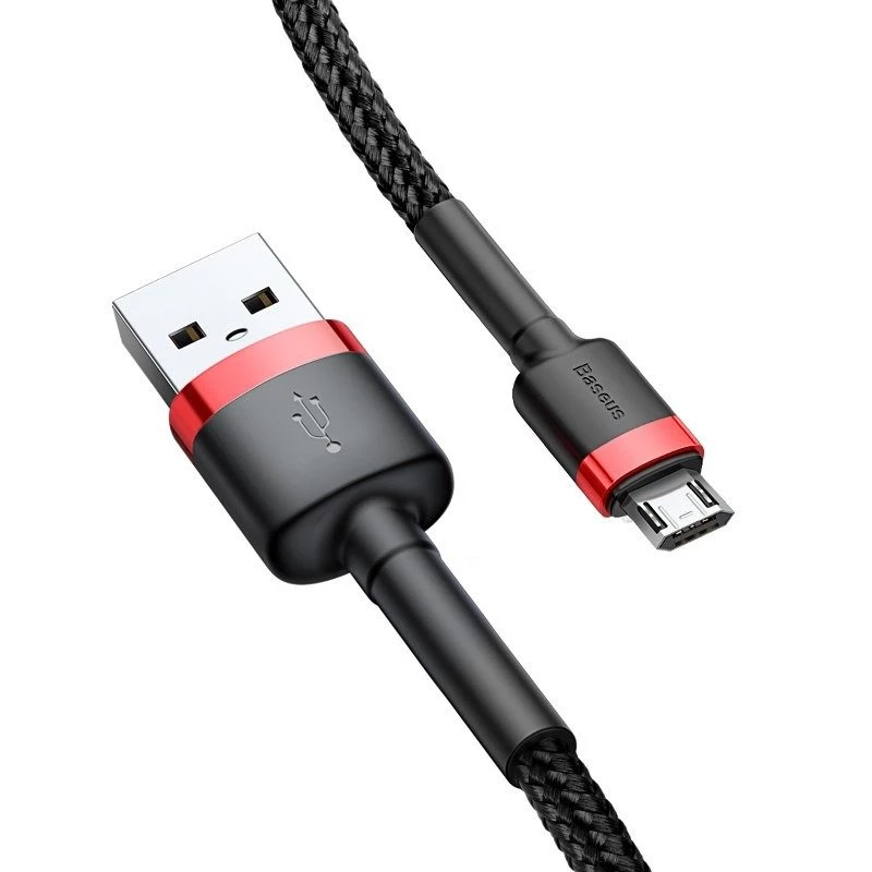 Micro-USB-kabel Baseus Cafule 1,5A 2m (rood & zwart)