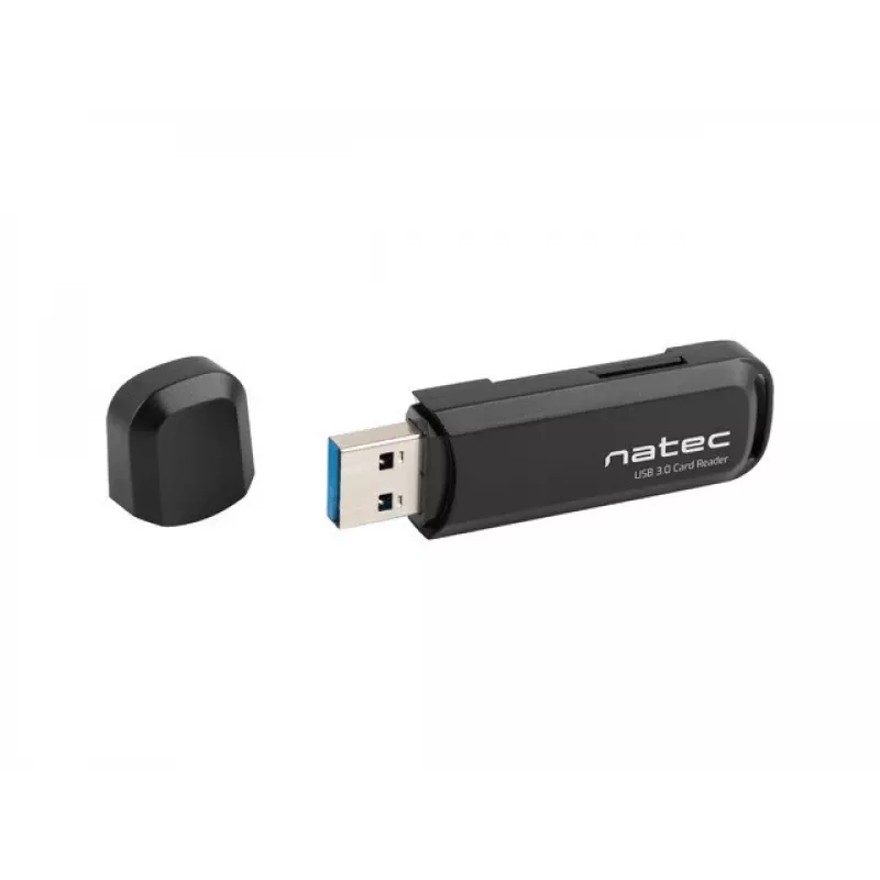 Kaartlezer NATEC Scarab 2 USB 3.2 Gen 1 Type-A — microSD-/SD-ondersteuning, 5000 Mbit/s, zwart