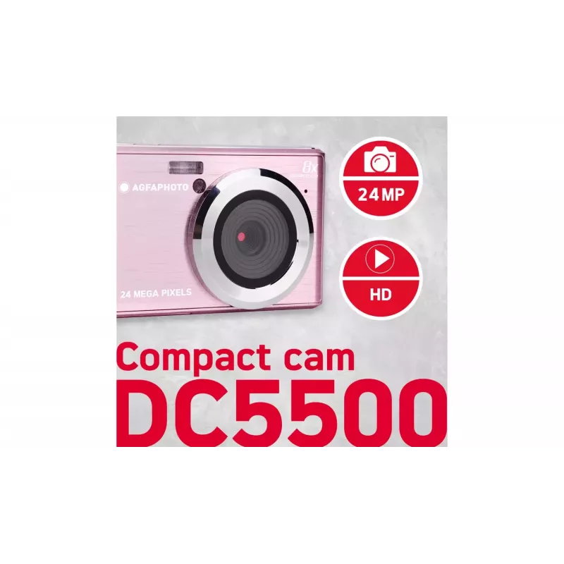 Compactcamera AgfaPhoto DC5500 24 MP CMOS 5600 x 4200 pixel roze