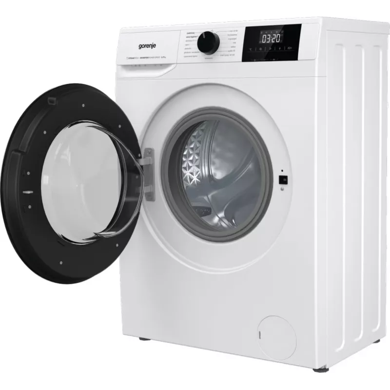 Vrijstaande wasmachine Gorenje W3NGPI72SBS, 7 kg, 1200 t/min, invertermotor, stoom, 15 programma's, wit