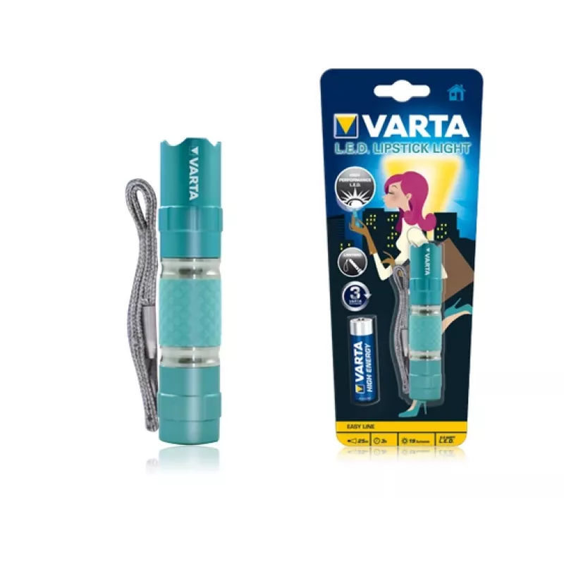 Handzaklamp Varta LED Lipstick Light roze turquoise