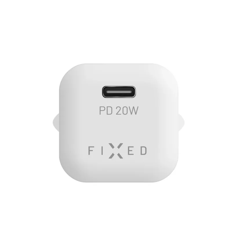 Draagbare USB-C-reisoplader FIXED FIXC20M-C-WH 20W compact ontwerp