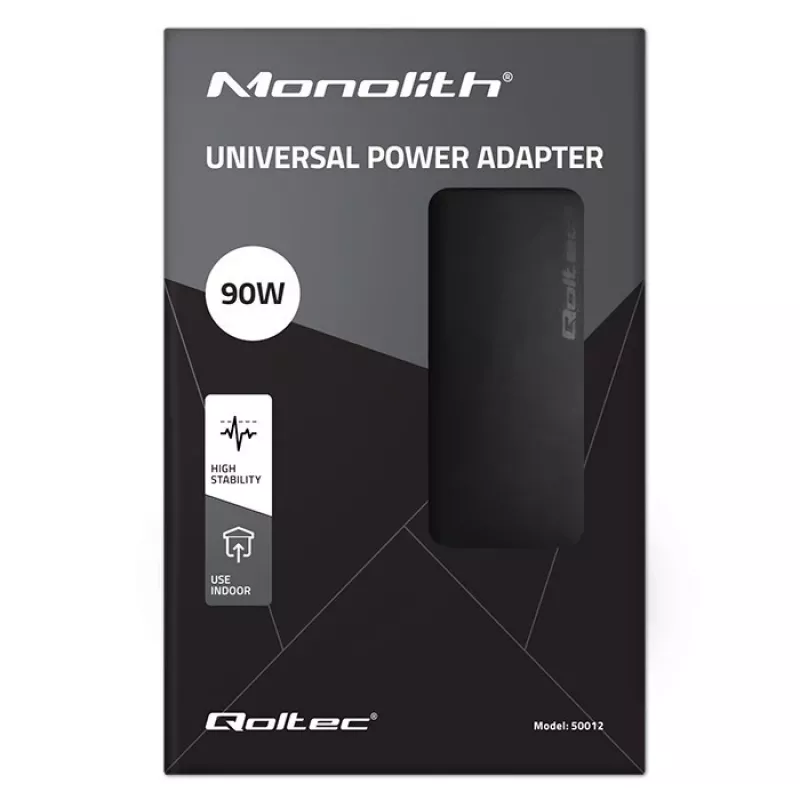 Qoltec 50012 automatische universele voeding 90W | 9 stekkers | +netsnoer