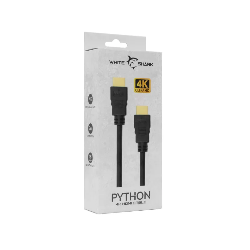 HDMI-kabel White Shark Python 2.0 M/M 2m – 4K@60Hz