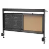 Ergo Office bureau-scheidingswand / organizer, max. belasting 10 kg, whiteboard, breedte 1116 mm, zwart, ER-301 B