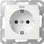 Schuko-stopcontact Gira System 55 zuiver wit model 445703