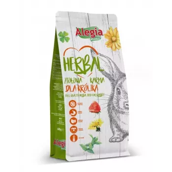Droogvoer voor konijnen Alegia ALEGIA 600 g — volledig voer voor volwassen konijnen, fruitsmaak, graanvrij, gluten- en sojavrij