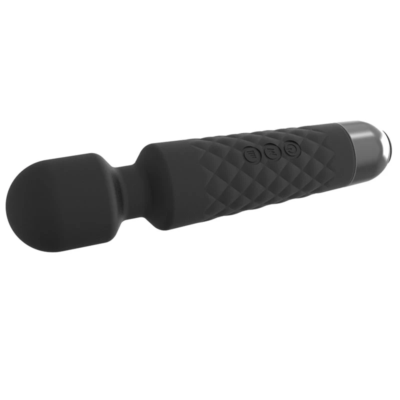 Clitoris-massageapparaat Erolab Wand-M zwart — oplaadbaar, waterdicht