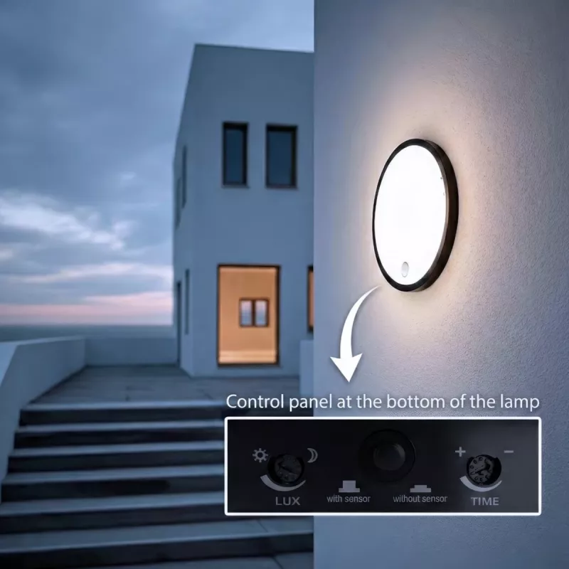 LED-lamp met PIR-sensor MACLEAN MCE525 B – buitenwandlamp, bewegingsgeactiveerde LED