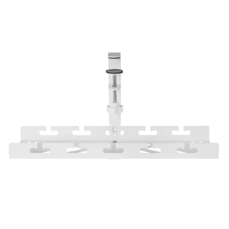 Kabelorganizer onder tafel MACLEAN MC-105 W – staal, wit, max. belasting 5 kg, geschikt voor tafeldikte 0,5–50 mm