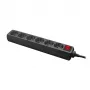 Stroomverdeler LogiLink LPS202B 1,4m 6 AC-uitgangen zwart